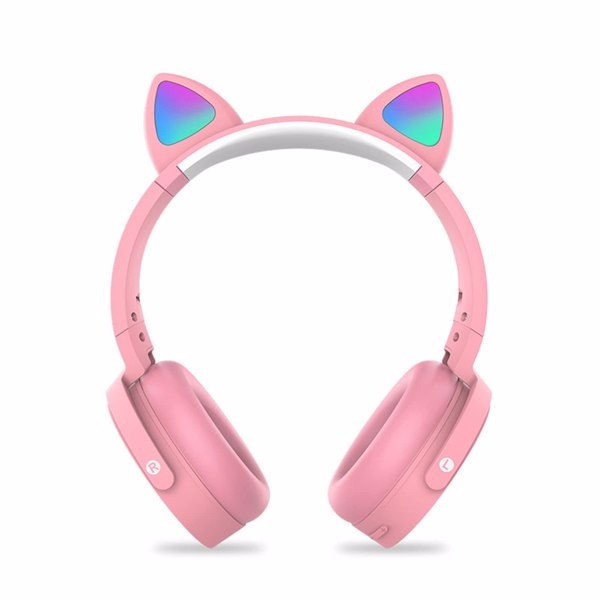 Fidget Headphones Kids Toy Headset, Wireless Bluetooth Headphone Pop Bubble On-Ear Headphone Fidget Toy Rainbow Color Fidget Headset for Children Adults (Pink-Cat) - Image 3