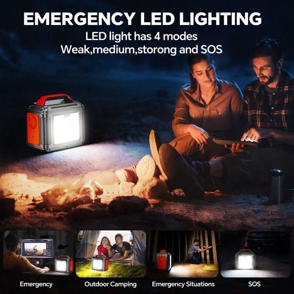 Powerbank 300w Portable Power Station with 60w Solar Panel for Camping Solar Generator 296Wh 80000mAh Lithium Battery - Image 7