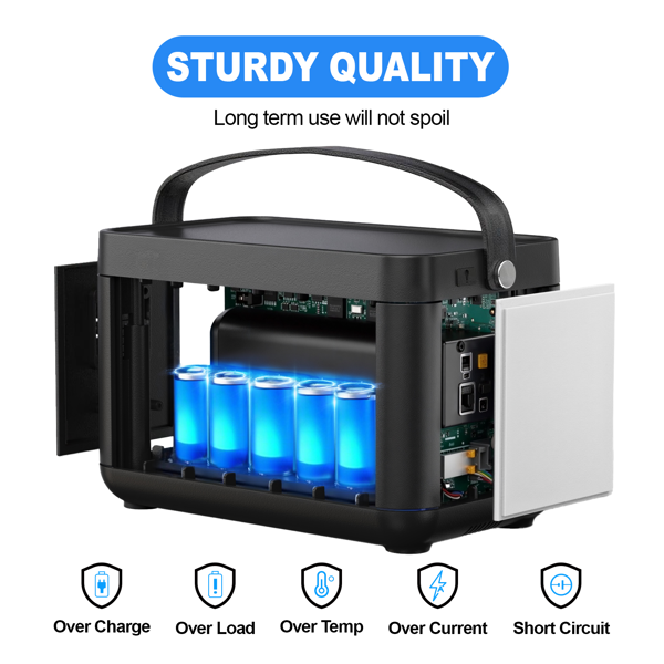 Portable Power Station P86,88.8Wh 3.7 V LiFePo4 Battery,with 120W (150W Peak) AC Outputs, Solar Power Generator for Travel and Camping,estación de energia portatil - Image 5