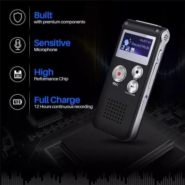 32GB Lecture Digital Voice Recorder Dictaphone Audio MP3 Sound Mini Recorder Mic - Image 10