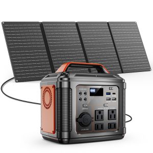 Powerbank 300w Portable Power Station with 60w Solar Panel for Camping Solar Generator 296Wh 80000mAh Lithium Battery