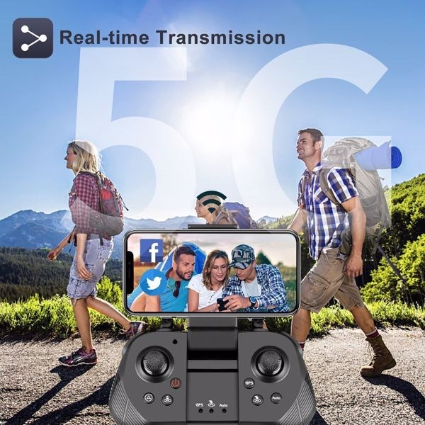 2025 Rc Quadcopter RC Drone 5G WIFI 4K Camera GPS FPV 2Batteries with Bag ,Drones suitable for beginners,Logistics is randomly sent by UPS/USPS/FEDEX/Amazon Logistics. - Image 9