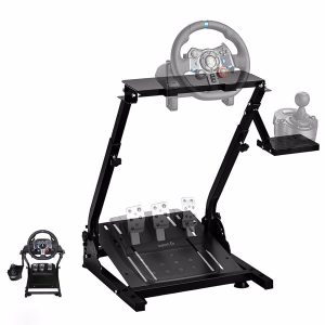 Racing Steering Wheel Stand, Adjustable Steering Wheel Stand, Simulator Racing Stand Compatible with Logitech G25/G27/G29/G920 Thrustmaster T300RS/ T300GT/T150RS TX Xbox PS4 PS5 PC Series