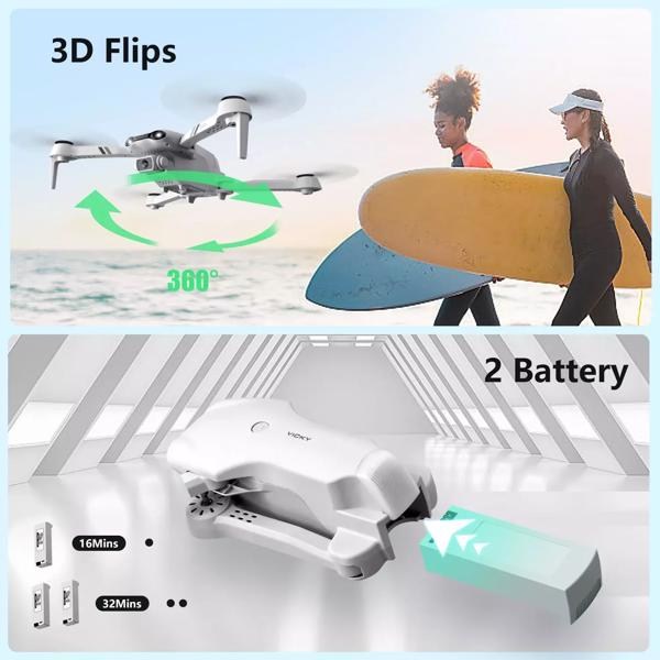 4DRC F10 Foldable Drone with Camera WIFI FPV for Adults,1080P HD FPV Live Video RC Quadcopter,Logistics is randomly sent by UPS/USPS/UNI/EVRI/ROYAL MAIL - Image 7
