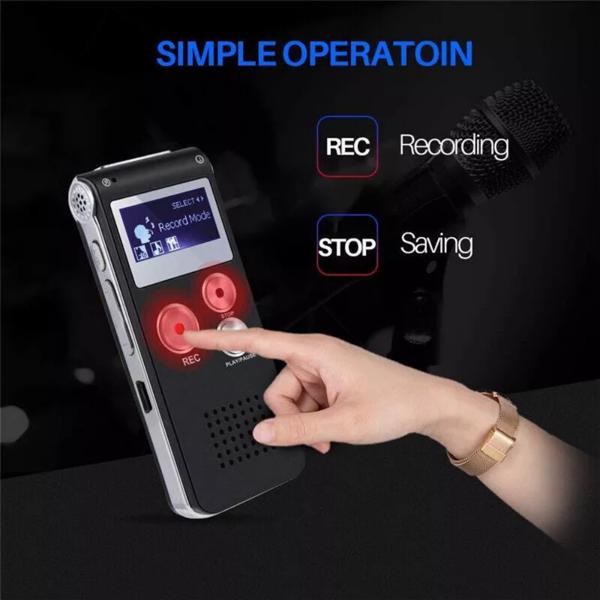 Digital Voice Recorder Dictaphone Audio Sound Recorder Mini Small Spy Lecture - Image 9