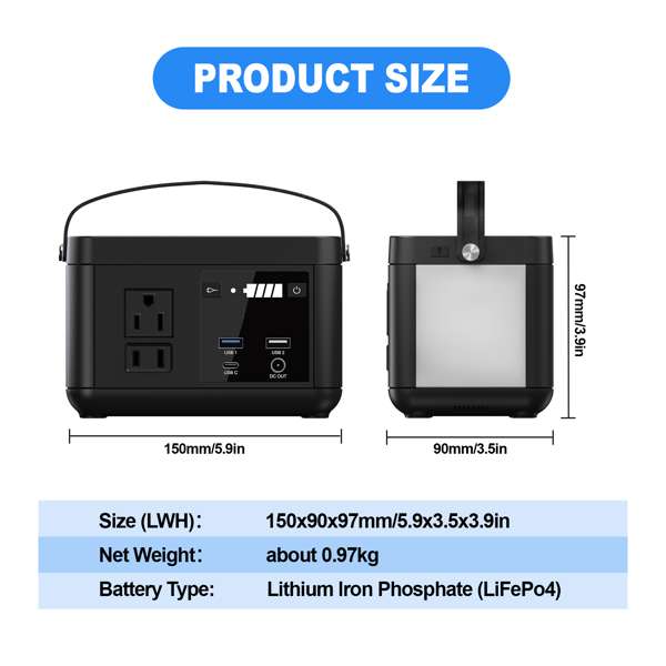 Portable Power Station P86,88.8Wh 3.7 V LiFePo4 Battery,with 120W (150W Peak) AC Outputs, Solar Power Generator for Travel and Camping,estación de energia portatil - Image 3
