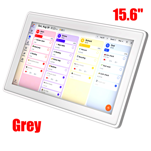 Digital Calendar,15.6-inch Digital Wall Planner & Chore Chart, Touchscreen Family Organizer for Schedules, Events & Reminders, Wall Mount Included, Smart Calendar Perfect for 2026 Planning (Grey Frame) - Image 4