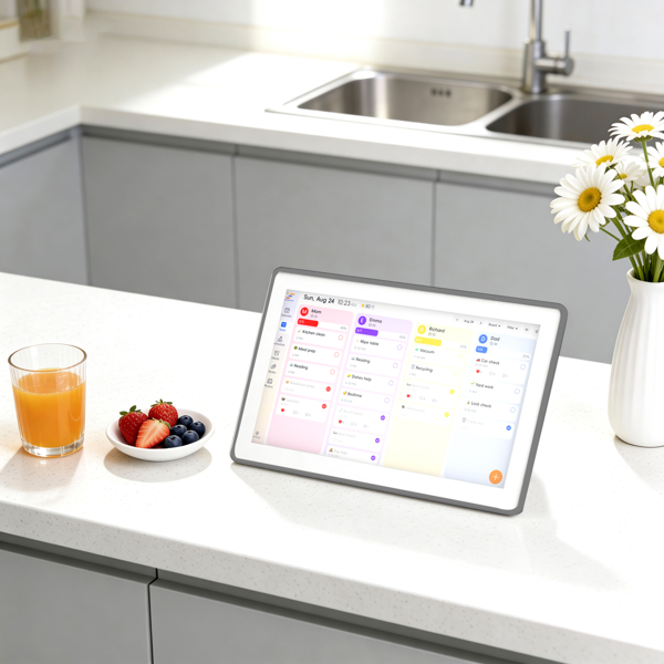 Digital Calendar,15.6-inch Digital Wall Planner & Chore Chart, Touchscreen Family Organizer for Schedules, Events & Reminders, Wall Mount Included, Smart Calendar Perfect for 2026 Planning (Grey Frame) - Image 7