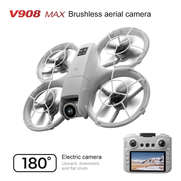 V908MAX Drone - Outdoor Quadcopter Suitable for Beginners & s, 120° Wide-Angle FPV Camera, 360° Flips, Motorized Tilt,, Large-Screen Remote Controller, Ideal Gift for Drone Enthusiasts - Image 5