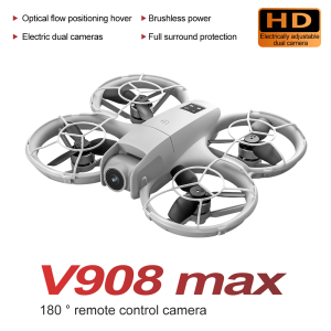 V908MAX Drone - Outdoor Quadcopter Suitable for Beginners & s, 120° Wide-Angle FPV Camera, 360° Flips, Motorized Tilt,, Large-Screen Remote Controller, Ideal Gift for Drone Enthusiasts