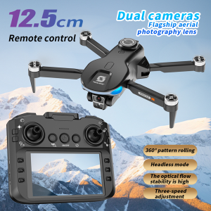 XS8-Drone with HD Dual Camera for Beginners, Large Remote Screen & Body LCD Display, Brushless Motors, Optical Flow Stability